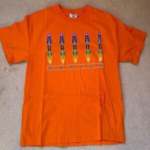 Vintage 2003 Aaron Carter shirt orange men’s unisex size large adult RIP EUC y2k